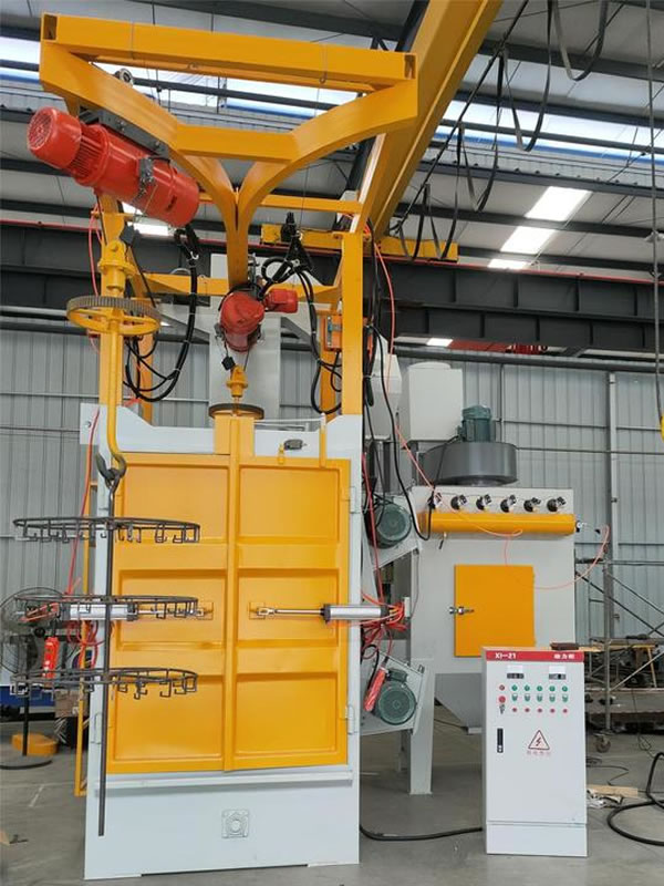 Hook type shot blasting machine