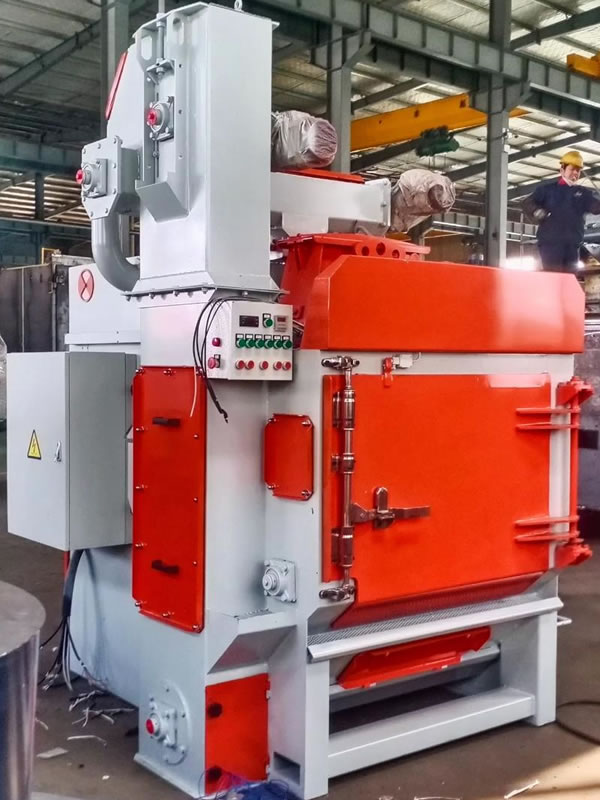 Caterpillar shot blasting machine