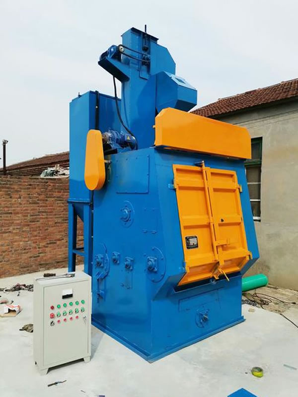 Caterpillar shot blasting machine